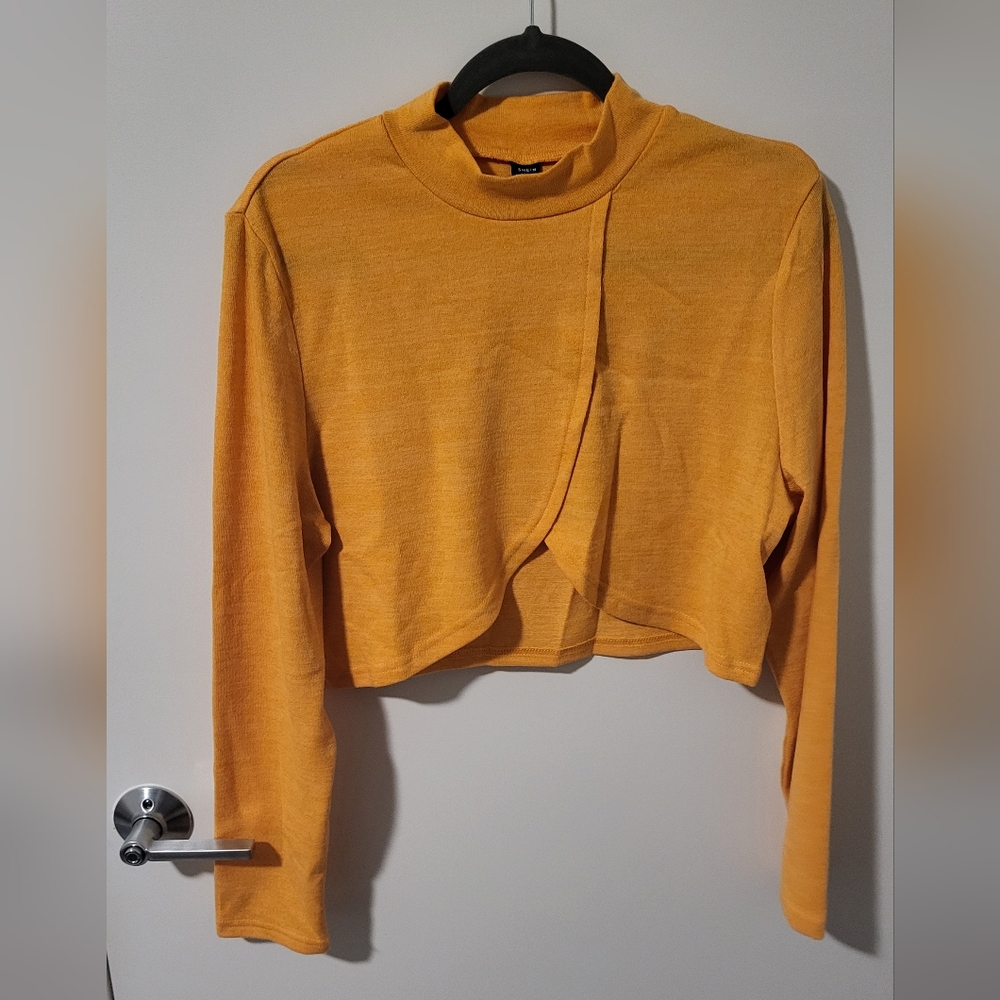 Mock Neck Crop Top
